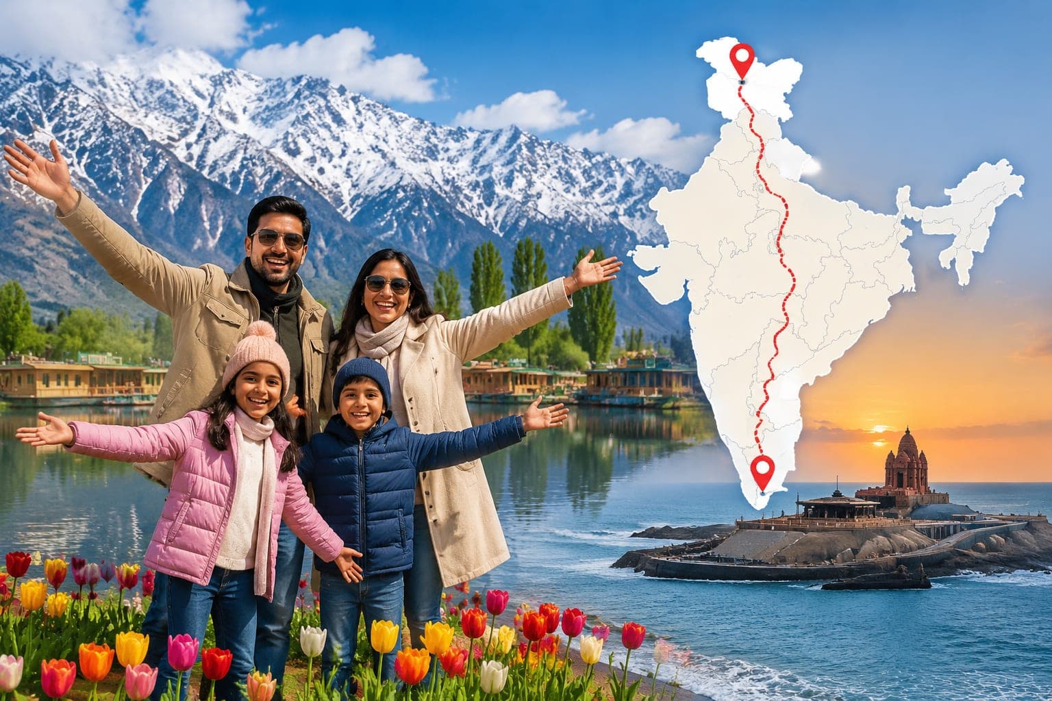 Kashmir Tour from Kanyakumari for an Unmatched Blend of Beauty and Peace - Travel Guide by Travel Murti